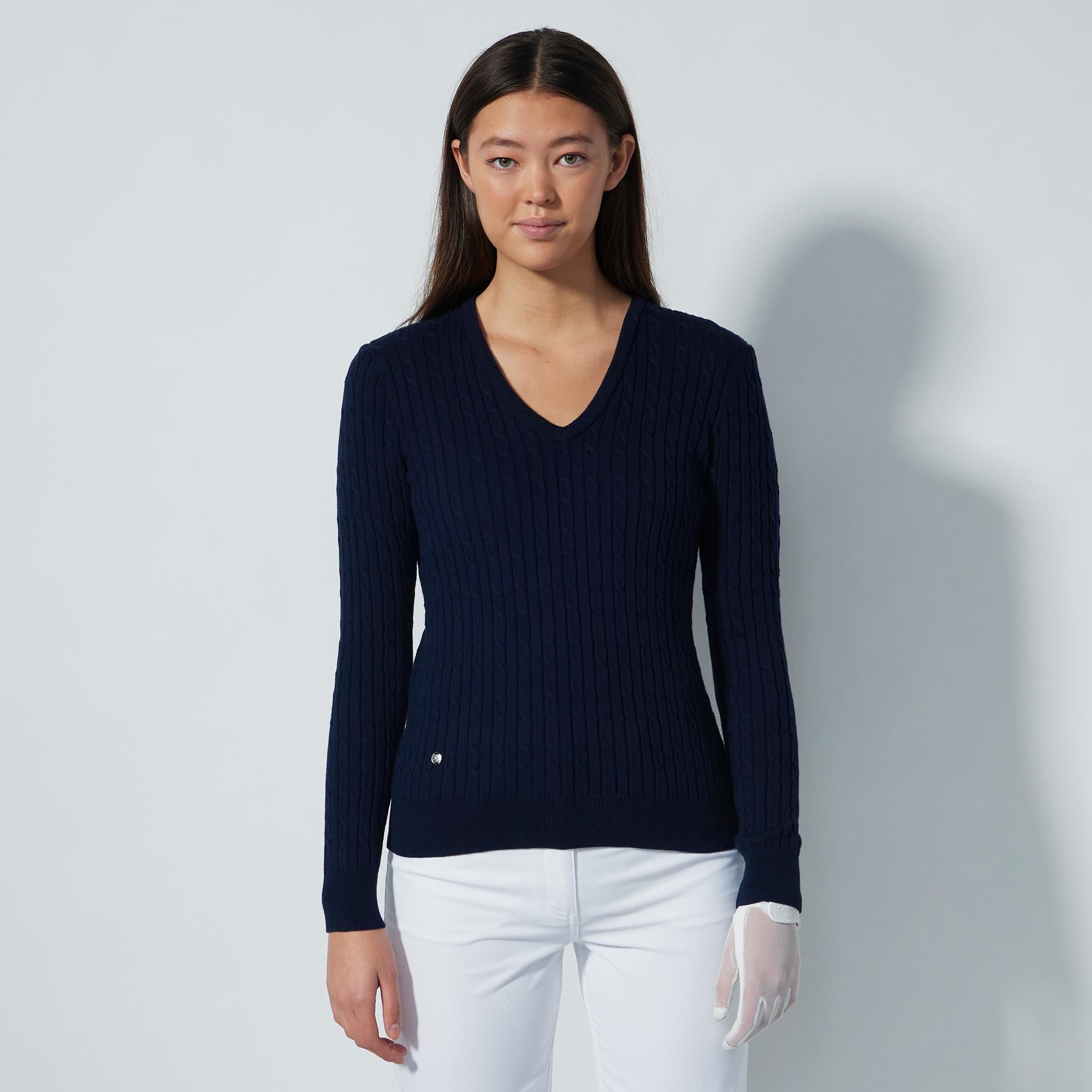 Daily Sports Madelene Knitted Ladies Golf Sweater Navy